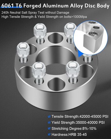 ECCPP 4PCS 2 "6 Lug Wheel Spacers Kits 6x4.5 to 6x4.5 6x114.3 فواصل العجلات تناسب 1991-2004 ل Dodge Dakota 1998-2006 ل Dodge Durango in Saudi Arabia