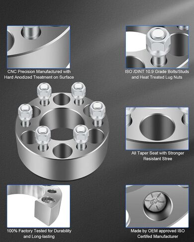 ECCPP 4PCS 2 "6 Lug Wheel Spacers Kits 6x4.5 to 6x4.5 6x114.3 فواصل العجلات تناسب 1991-2004 ل Dodge Dakota 1998-2006 ل Dodge Durango in Saudi Arabia