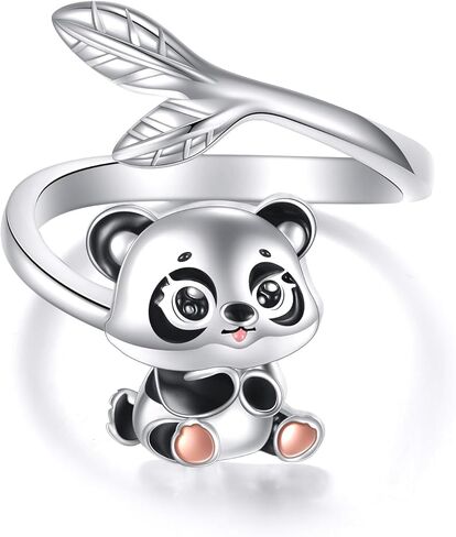 Feather Ring 925 Sterling Silver Turquoise Ring Adjustable Open Ring Jewelry Gifts for Women in Kuwait