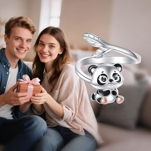 Feather Ring 925 Sterling Silver Turquoise Ring Adjustable Open Ring Jewelry Gifts for Women in Kuwait