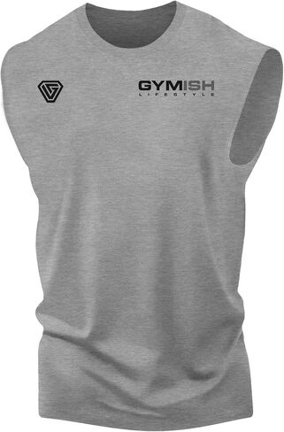 Gymish Lifestyle Great Future Back Graphic Fitness Tank, Sleeveless Bodybuilding Athletic Tank Top in Saudi Arabia