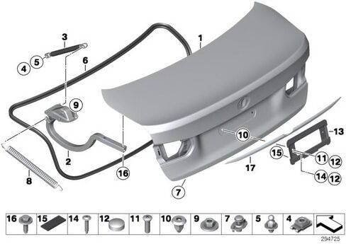 14.84 بوصة 2PCS دعامات الجذع Liftgate الدعامة تدعم التوافق مع BMW 320I 328D 328I 335I 340I 330E 330I XDRIVE ACTIVEHYBRID M3 2012-2018 F30 F80 to 08/2016 الأسطوانة الخلفية الخلفية in Saudi Arabia