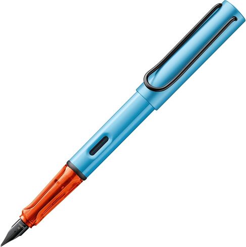 Lamy al -Star Aquatic - قلم نافورة مع قبضة مريحة ورسالة فولاذية مصقولة في حجم EF - جسم الألومنيوم خفيف الوزن - بما في ذلك خرطوشة Lamy T 10 الأزرق - اليد اليمنى in Saudi Arabia