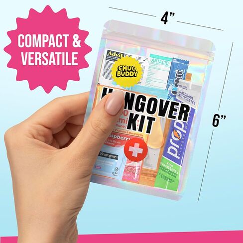 12 Pre-Filled Hangover Kit Bags - Bachelorette Hangover Kit - Bridesmaid Gifts, Bachelorette Party Favors, & More - Hangover Recovery Kit - Hangover Kit Supplies in Saudi Arabia