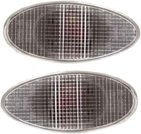 Karparts360 ل Mitsubishi Lancer 2004 2005 2006 2007 سائق أضواء المكرر الجانبي وجانب الركاب | زوج | مع المصباح (s) | استبدال MI2571100 | MR991187 in Kuwait
