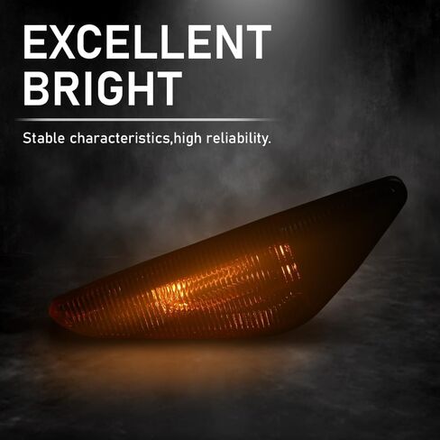 LED Side Marker Light Turn Signal Lights Clear Lens Pair Clear Lens Compatible with BMW X5 E70 2007-2014, Fit X3 F25 2011-2015, Fit X6 E71 2008-2014 63137171007, 63137171008 in Saudi Arabia