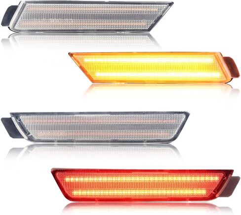 LED Side Marker Lights عدسة واضحة لـ Chevy Camaro 2010 2011 2012 2013 2014 ، 5th Gen Camaro Blue Front Bumper Fender Marker Lamps ، أضواء عاكسات العلامات الجانبية ، 4 PCS in Kuwait