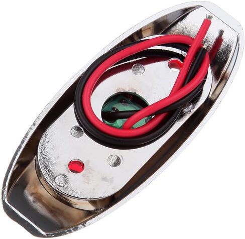 10x Oval LED Trailer Marker Light w/Chrome Bezel 6 LED Amber/Red Top Clearance Indicator Lights Surface Mount for Truck Trailer Boat Car RV in Saudi Arabia