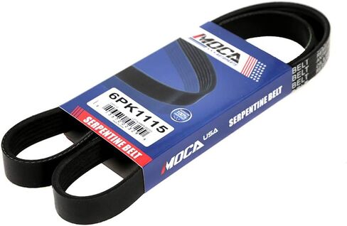 MOCA 6PK1115 EPDM Serpentine Belt 09-12 لـ Volkswagen Jetta/Tiguan/GTI & لـ Audi TT Quattro & لـ Audi A3 2.0L و 94-97 لـ Honda Accord 2.2L in Saudi Arabia