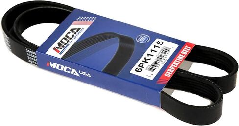 MOCA 6PK1115 EPDM Serpentine Belt 09-12 لـ Volkswagen Jetta/Tiguan/GTI & لـ Audi TT Quattro & لـ Audi A3 2.0L و 94-97 لـ Honda Accord 2.2L in Saudi Arabia