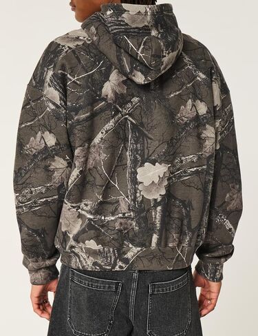 Camo Zip Up Hoodie for Women Men Oversized Maple Leaf Print Fleece Jacket Camouflage Long Sleeve Hooded Sweatshirt in Kuwait