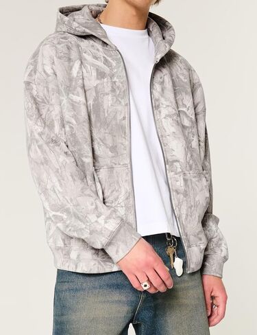 Camo Zip Up Hoodie for Women Men Oversized Maple Leaf Print Fleece Jacket Camouflage Long Sleeve Hooded Sweatshirt in Kuwait