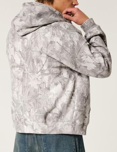 Camo Zip Up Hoodie for Women Men Oversized Maple Leaf Print Fleece Jacket Camouflage Long Sleeve Hooded Sweatshirt in Kuwait