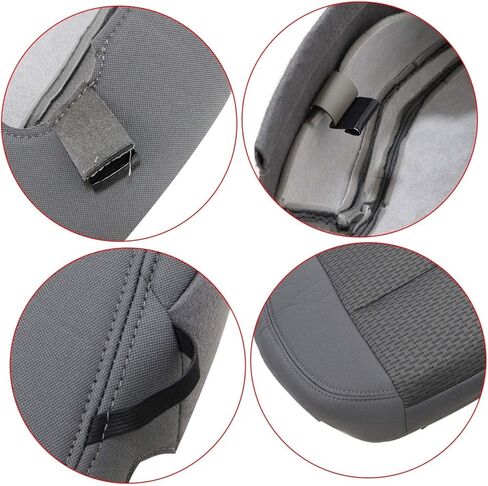 Gxarts الأمامي السائق الجانبي السفلي غطاء المقعد البديل الغطاء الرمادي # 2S أو 3S متوافق مع Ford F250 F350 F450 F550 XLT 2017 2018 2019 2020 2021 in Saudi Arabia