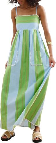 نساء الأزهار بوهو ماكسي فستان بلا أكيام in Kuwait