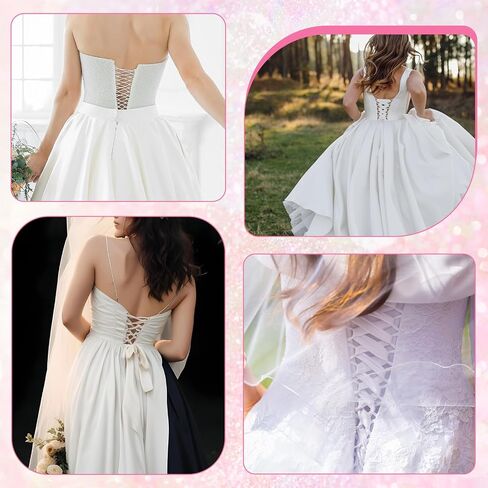 393.7 في مشد وضع ربطة عنق النسائية للزفاف ثوب الزفاف الدانتيل حتى مشد ساتان قابلة للتعديل استبدال الحبل in Saudi Arabia