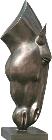 Still Water Horse Head Bronze Sculpture 45.3" – Inspired by Nic Fiddian-Green’s Iconic Work,Unique Art Piece for Collection, Decor, or Gift(Brown) in Kuwait