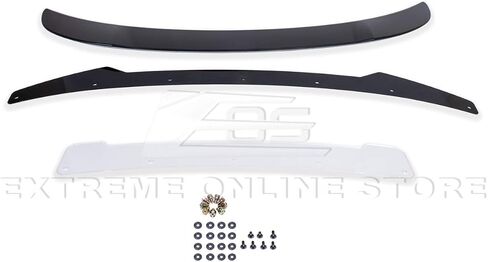 Replacement for 2015-Present Dodge Charger | SRT8 Hellcat Extended Style Rear Trunk Lip Wing with Wickerbill Spoiler (ABS Plastic - Painted Glossy Black) in Saudi Arabia
