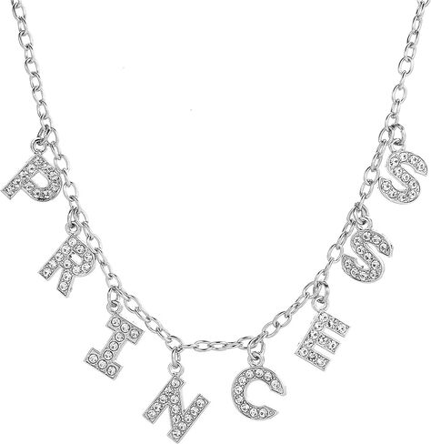 Rhinestone Letters Choker Necklace Sexy Angel Princess Queen Bitch for You Choose Pretty Gift for Women in Kuwait