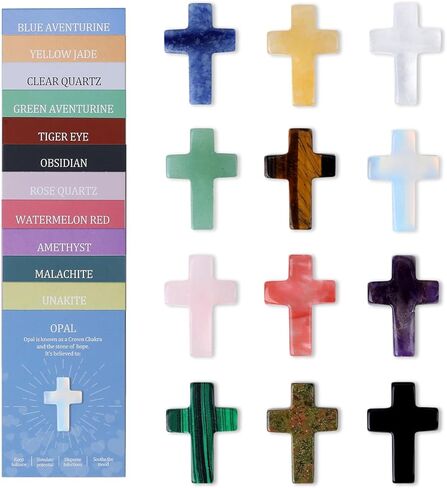 DUQGUHO 12 قطعة من بلورات القلب وبلورات الشفاء والأحجار 1 بوصة جمشت روز كوارتز كريستال القلب مجموعة الطاقة موازنة الأحجار الكريمة الكريستال السائبة التأمل مصقول حجر كريستال هدايا للنساء in Kuwait