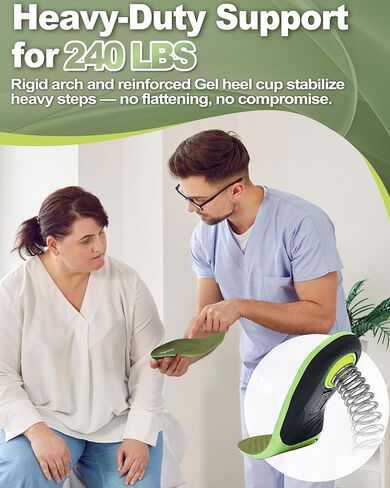 OrthoComfoot High Arch Support Insoles for Women & Men – Orthotic Inserts for Plantar Fasciitis, Flat Feet, Heel Pain Relief, Comfortable Arch Shoe Soles for Standing All-Day, Size 8 Men/10 Women in Saudi Arabia