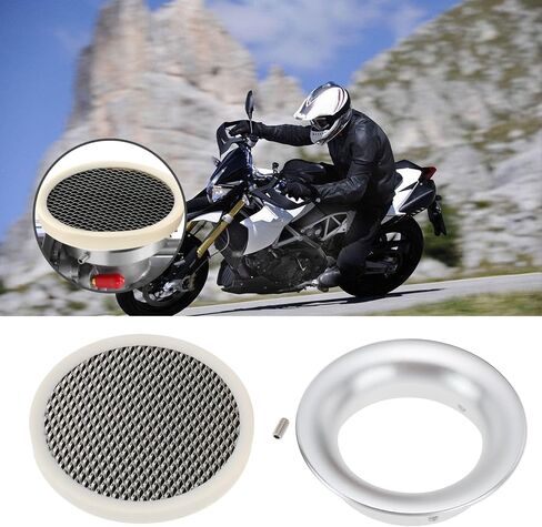 Motorcycle Carburetor Air Filter Cup with Net 55mm Velocity Stack Intake Wind Horn Cup Replacement Suitable for Scooter Motorcycle ATV PWK32 34mm Carburetor, Silver in Saudi Arabia
