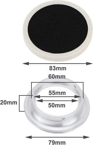 Motorcycle Carburetor Air Filter Cup with Net 55mm Velocity Stack Intake Wind Horn Cup Replacement Suitable for Scooter Motorcycle ATV PWK32 34mm Carburetor, Silver in Saudi Arabia