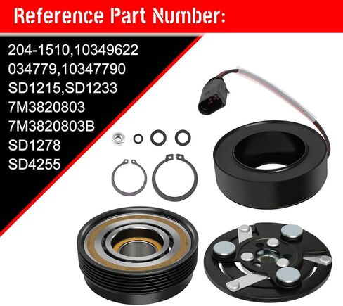 مجموعة القابض CCIYU AC تناسب فولكس واجن للغولف 2.8L 1999 2000 2001 Auto Repair A/C Clutch Assembly 7M3820303 7M3820803B in Saudi Arabia