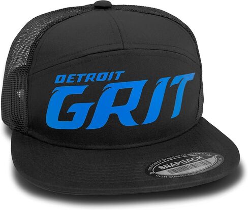 Detroit Grit Hat Trucker 7-Panel Adjustable Cap Laser Vented Snapback Baseball Hat for Men in Saudi Arabia