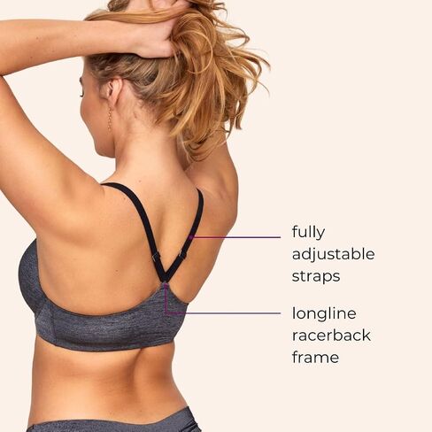 Adore Me Helynn Contour Racerback - 30A-38DD Wireless Plunge Bra for Women with Adjustable Straps, Pull On Women's Bra in Saudi Arabia