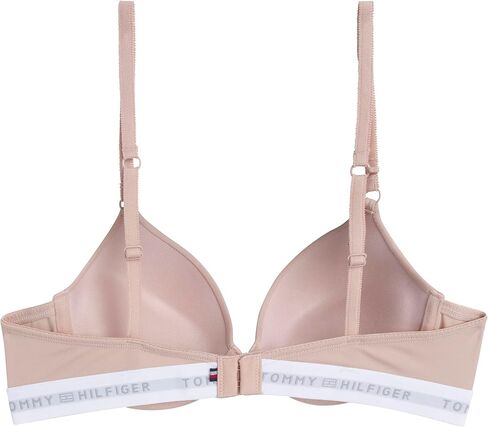 Tommy Hilfiger Womens Micro Push-Up Bra with Underwire and Lace Trim 2-Pack, TH Letters/Balanced Beige, 34B in Saudi Arabia