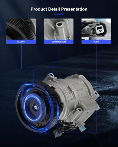 ضاغط ECCPP A/C مع Clutch 1997-1999 FIT لـ Acura CL 3.0L 1998-2000 FIT لـ Honda Accord 3.0L AC ضاغط in Saudi Arabia