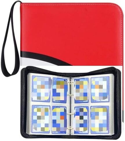 9 Pocket Trading Card Binder,Card Binder 900 Pockets Sports Cards Game Card Collection Binder Card Holder Binder Card Storage Album with Sleeves and Zipper (Black-900 Pockets) in Kuwait