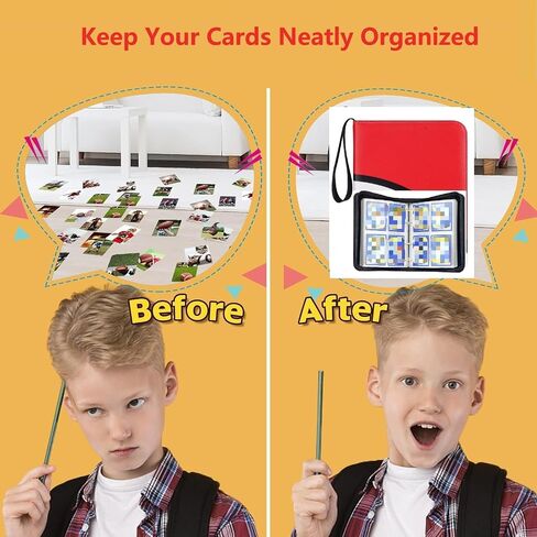 9 Pocket Trading Card Binder,Card Binder 900 Pockets Sports Cards Game Card Collection Binder Card Holder Binder Card Storage Album with Sleeves and Zipper (Black-900 Pockets) in Kuwait