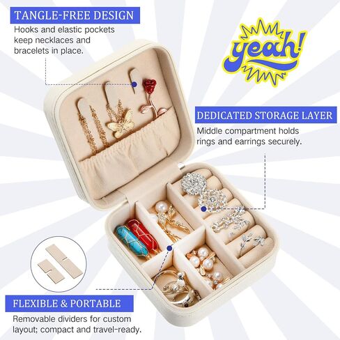 Tondiamo 12 PCS Cheer Bow Travel Jewelry Joledry Boys with Lid Bulk Small Jewelry Gift Case in Saudi Arabia