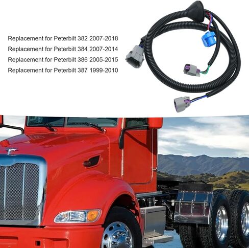 2 PCS 61A3002-0474 1-34267 تسخير الأسلاك المصابيح الأمامية ، استبدال Peterbilt 382 2007-2018 384 2007-2014 ، استبدال Peterbilt 386 2005-2015 387 1999-2010 in Saudi Arabia