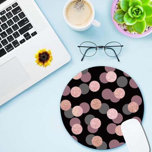 Gaming Mouse Pad, Round Mousepad for Computer Laptop Non-Slip Rubber Desk Mat,Cute Office Accessories (8 Inch) - Sand Shell Starfish Seashells in Saudi Arabia