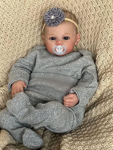 Angelbaby لطيف حديثي الولادة تولد دمية الطفل ، 19 بوصة نابضة بالحياة من جديد سيليكون طفلة ناعم مرجح الجسم واقعية حلوة BEBE in Kuwait