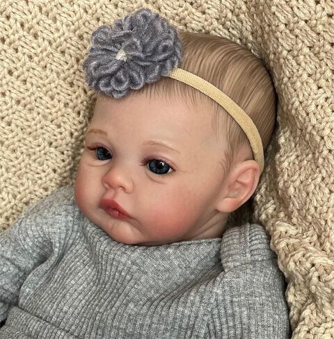Angelbaby لطيف حديثي الولادة تولد دمية الطفل ، 19 بوصة نابضة بالحياة من جديد سيليكون طفلة ناعم مرجح الجسم واقعية حلوة BEBE in Kuwait