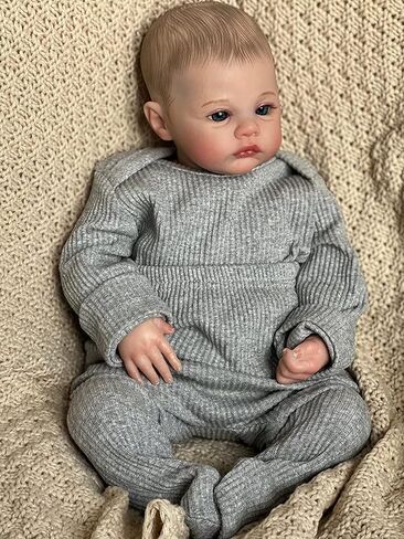 Angelbaby لطيف حديثي الولادة تولد دمية الطفل ، 19 بوصة نابضة بالحياة من جديد سيليكون طفلة ناعم مرجح الجسم واقعية حلوة BEBE in Kuwait