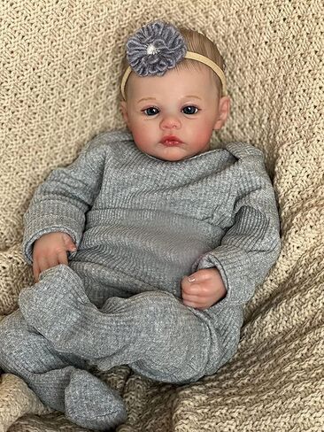Angelbaby لطيف حديثي الولادة تولد دمية الطفل ، 19 بوصة نابضة بالحياة من جديد سيليكون طفلة ناعم مرجح الجسم واقعية حلوة BEBE in Kuwait