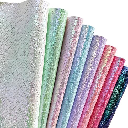 8 PCS/مجموعة قوس قزح منفرس ملصقات جلدية فو in Kuwait