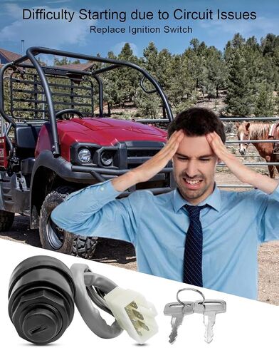 مفتاح الإشعال مع مفاتيح ملاءمة لـ Kawasaki Mule SX 500 600 610 4000 4010 1991-2018 استبدال 27005-1146 ، 27005-1191 ، 27005-0011 in Kuwait