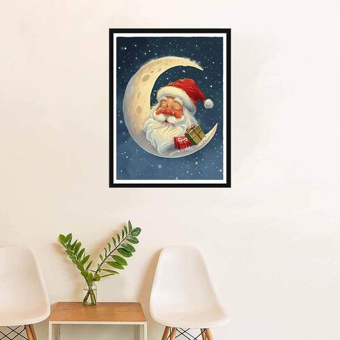 SKRYUIE 5D Snowman Diamond Painting Kits - DIY Diamond Art Kits for Adults Christmas, Full Round Drill - Crystal Cross Stitch - Adults Craft for Wall & Office Decor - 12x16 Inch z3 in Saudi Arabia