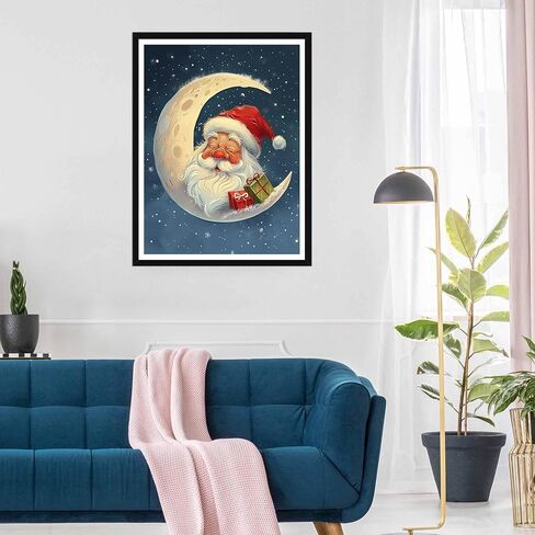 SKRYUIE 5D Snowman Diamond Painting Kits - DIY Diamond Art Kits for Adults Christmas, Full Round Drill - Crystal Cross Stitch - Adults Craft for Wall & Office Decor - 12x16 Inch z3 in Saudi Arabia