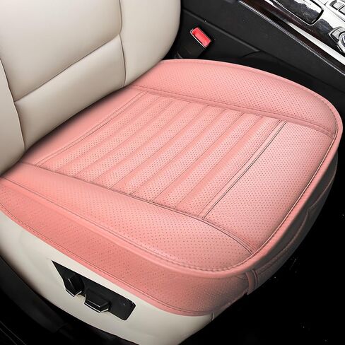wuyaoyao Car Seat Bottom Cover, Anti-Slip Leather Car Front Seat Cushion Pad, Full Wrap Bottom Auto Seat Protector with Pocket, Universal Front Seat Cover Cushion Mat for Most Vehicles (Beige) in Saudi Arabia