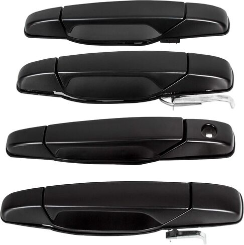Kojem Exterior Door Handle 4pcs Compatible with 2007-2014 Chevy Chevrolet Avalanche Silverado 1500 2500 3500 Suburban Tahoe GMC Yukon XL Replacement for 15915129 20828243 15130835 Black ABS Plastic in Saudi Arabia