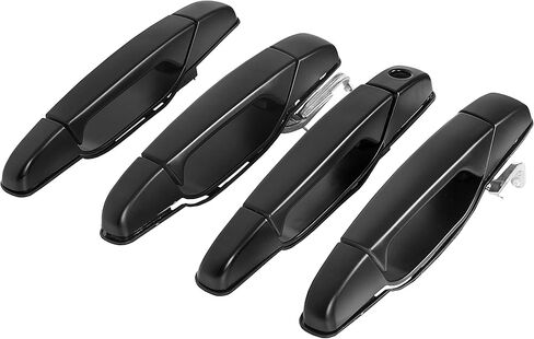 Kojem Exterior Door Handle 4pcs Compatible with 2007-2014 Chevy Chevrolet Avalanche Silverado 1500 2500 3500 Suburban Tahoe GMC Yukon XL Replacement for 15915129 20828243 15130835 Black ABS Plastic in Saudi Arabia