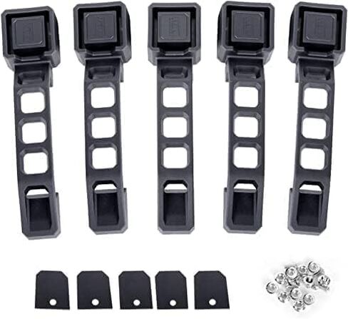 Black Door Handles Kit and Tailgate Handle Compatible with 2007-2018 Jeep Wrangler JK JKU 5PCS (No Pressing) in Saudi Arabia