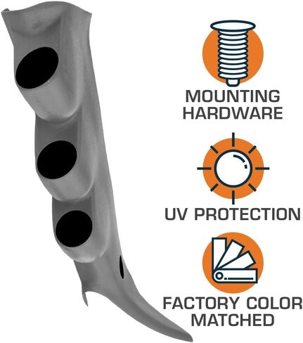 GlowShift Gray Triple Pillar Gauge Pod Compatible with GMC Sierra 1500 2500HD 3500HD Duramax 2000-2006 - A-Pillar Speaker Cutout - Factory Color Matched - Mounts (3) 2-1/16" (52mm) Gauges in Saudi Arabia